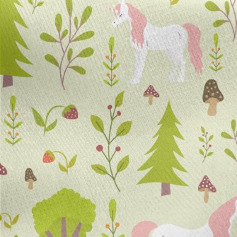 Elegant Forest Unicorn Jersey Backed Fleece