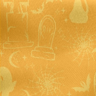 Halloween Elements Silhouette Jersey Backed Fleece