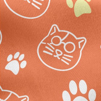 Simple Line Cat Jersey Backed Fleece