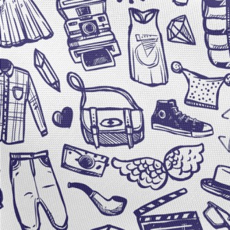 Trendy Fashion Doodles Pongee