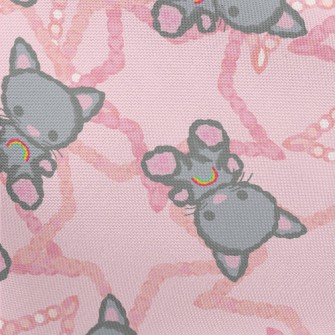 Cute Rainbow Teddy Cat Pongee