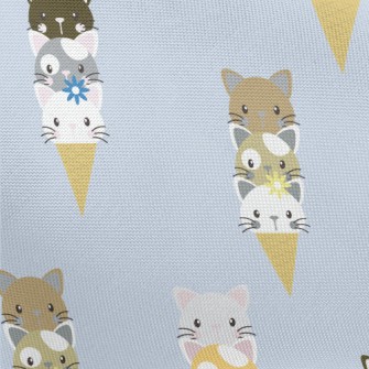 Cat Ice Cream Cone Pongee