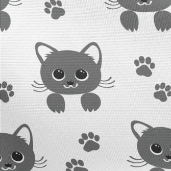 Cute Big Eyes Cat Pongee