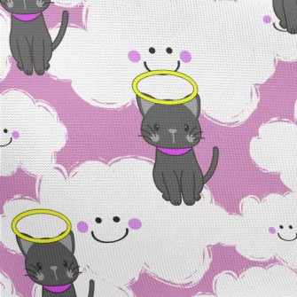 Angel Cat In Heaven Pongee