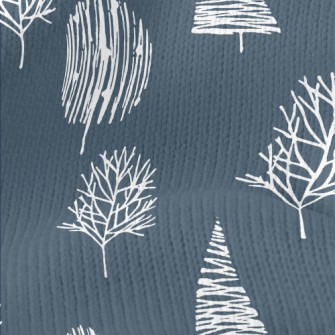 Hand Drawn Winter Forest Stretch Jersey