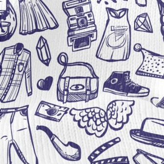 Trendy Fashion Doodles Stretch Jersey