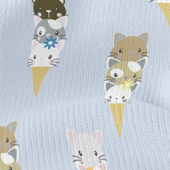 Cat Ice Cream Cone Stretch Jersey