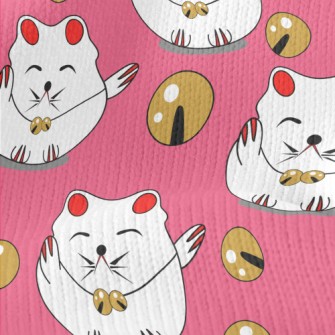 Japanese Lucky Cat Stretch Jersey
