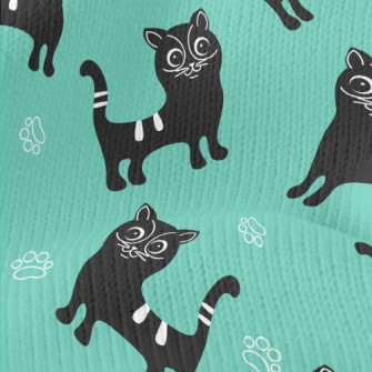 Cartoon Cat Stretch Jersey