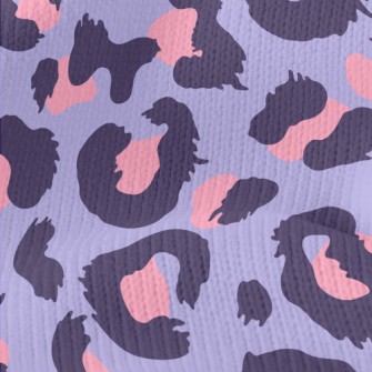 Pink And Purple Leopard Print Stretch Jersey