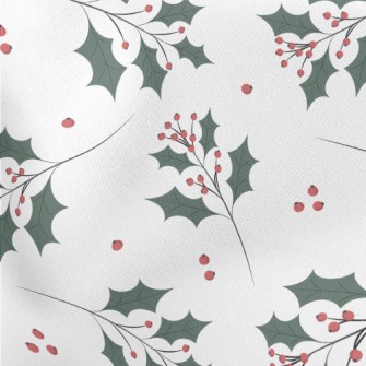 Eastern Blue Twigs And Berries Lightweight Cotton Poplin