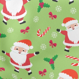 Happy Singing Santa Claus Lightweight Cotton Poplin