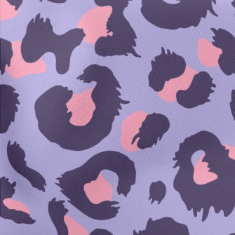Pink And Purple Leopard Print Lightweight Cotton Poplin