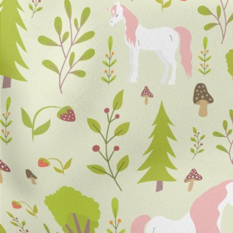 Elegant Forest Unicorn Lightweight Cotton Poplin