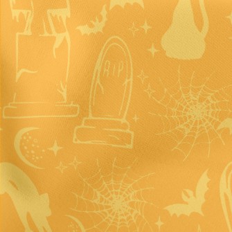 Halloween Elements Silhouette Lightweight Cotton Poplin