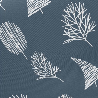 Hand Drawn Winter Forest Midweight Cotton Poplin