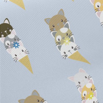 Cat Ice Cream Cone Midweight Cotton Poplin