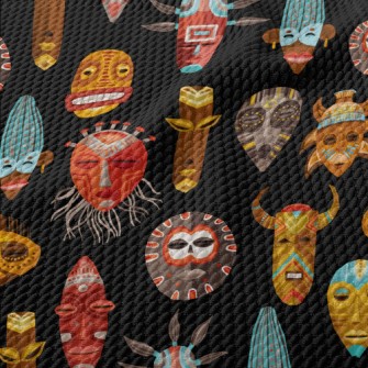 Special Tribal Masks Birdseye Piqué