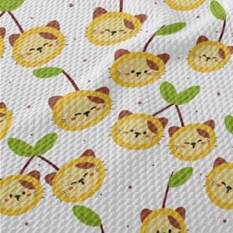 Cherry Cat Birdseye Piqué