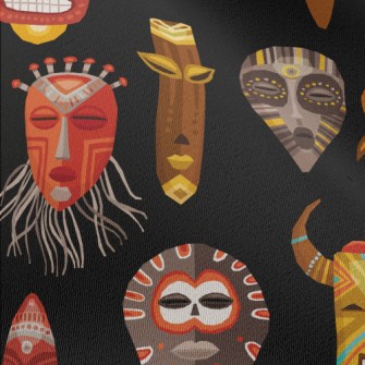 Special Tribal Masks Chiffon