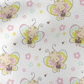 Shy Butterfly Princess Waterproof Canvas