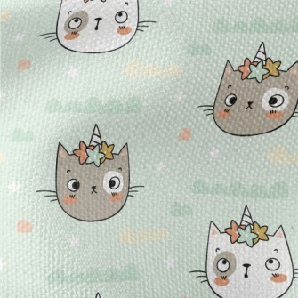 Unicorn Horn Cat Waterproof Canvas