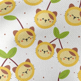 Cherry Cat Waterproof Canvas