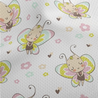 Shy Butterfly Princess Athletic Mesh Flat Back