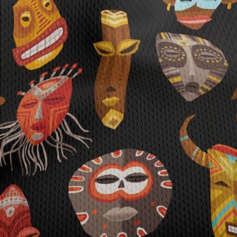 Special Tribal Masks Athletic Mesh Flat Back