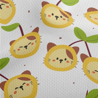 Cherry Cat Athletic Mesh Flat Back