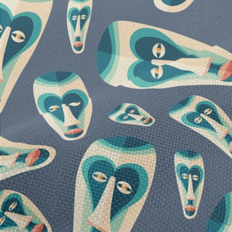Traditional Tribal Mask Performance Linen