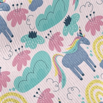 Quiet Colorful Unicorn Standard Corduroy