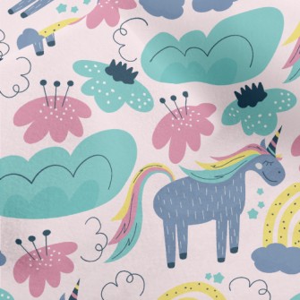 Quiet Colorful Unicorn Micro Fleece