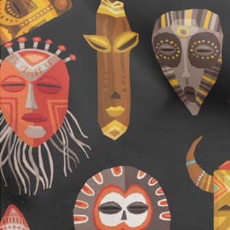 Special Tribal Masks Micro Fleece