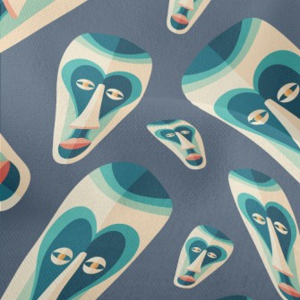 Traditional Tribal Mask Lightweight Performance Linen