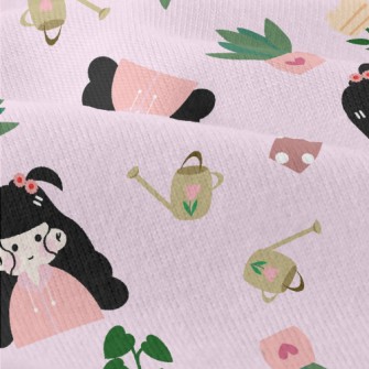 Gardening Long Hair Girl Modern Jersey
