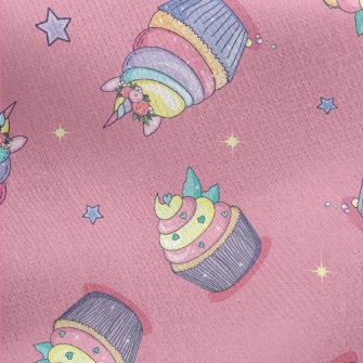 Colorful Shaped Cakes Jersey Backed Fleece