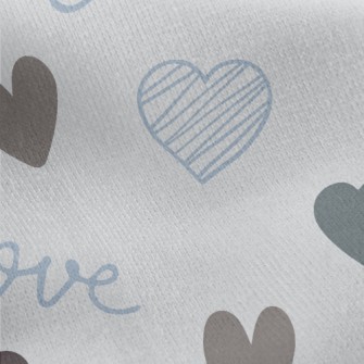 Simple Shape Love Heart Jersey Backed Fleece