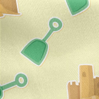 Sand Castle And Shovel Jersey Backed Fleece