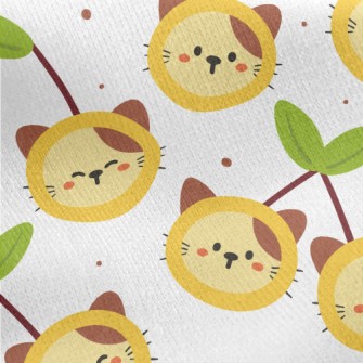 Cherry Cat Jersey Backed Fleece