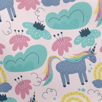 Quiet Colorful Unicorn Pongee