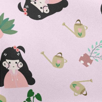 Gardening Long Hair Girl Pongee