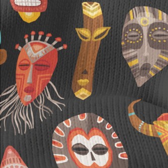 Special Tribal Masks Stretch Jersey