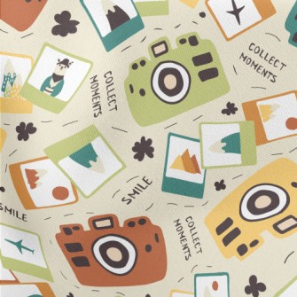 Colorful Camera Films Lightweight Cotton Poplin