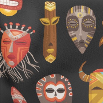 Special Tribal Masks Lightweight Cotton Poplin