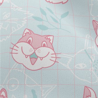 Cute Cat Family Chiffon