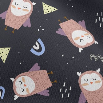 Owl With Closed Eyes Chiffon