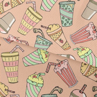 Strawberry Milkshake Drink Waterproof Oxford