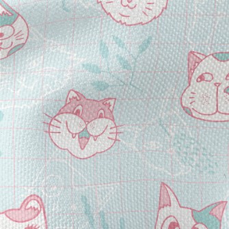 Cute Cat Family Waterproof Canvas