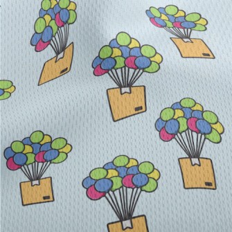 Colorful Balloon Delivery Athletic Mesh Flat Back